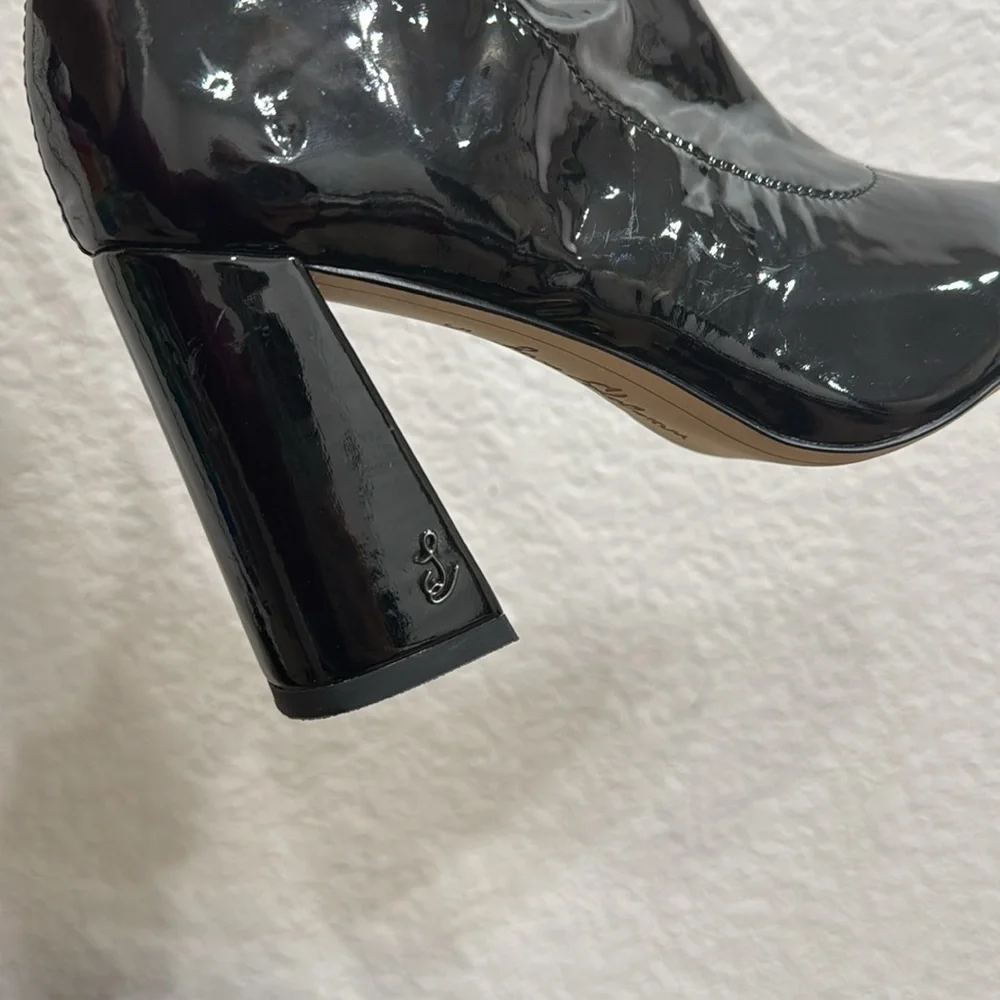 Sam Edelmanan Cosette Black Patent Over The Knee Boots Size 5.5